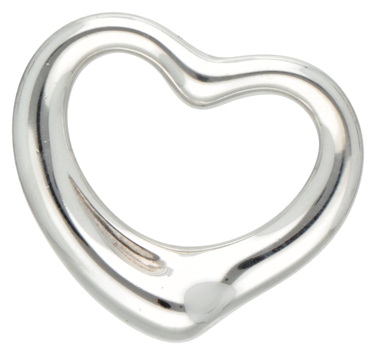 Elsa Peretti voor Tiffany & Co. 'Open Heart' zilveren hanger.