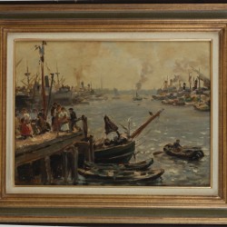 Evert Moll (Voorburg 1878 - 1958 Den Haag), De haven van Rotterdam.