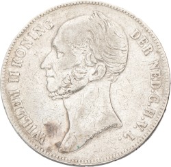 2½ Gulden. Willem II. 1841. Zeer Fraai +.