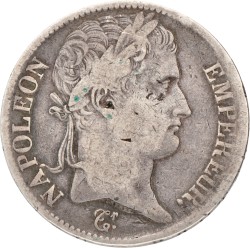 5 Francs. Napoleon. 1813 Vis. Zeer Fraai.