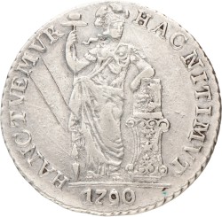1 gulden. V.O.C. (West-Friesland). 1790. Zeer Fraai -.