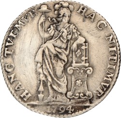 1 gulden. W.I.C. Utrecht. 1794. Zeer Fraai -.
