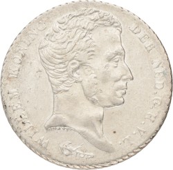 1 Gulden. Nederlands-Indië. Willem I. 1840. Zeer Fraai +.