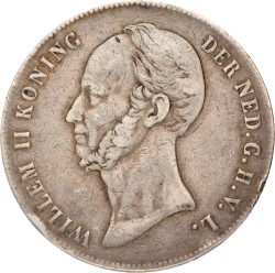 2½ Gulden. Willem II. 1847. Zeer Fraai -.