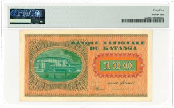 Katanga. 100 francs. Banknote. Type 1960. - Extremely fine.