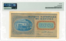 Katanga. 1000 francs. Banknote. Type 1960. - Very fine.