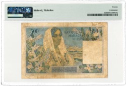 Madagascar. 500 francs. Banknote. Type 1950-1952. - Very fine.