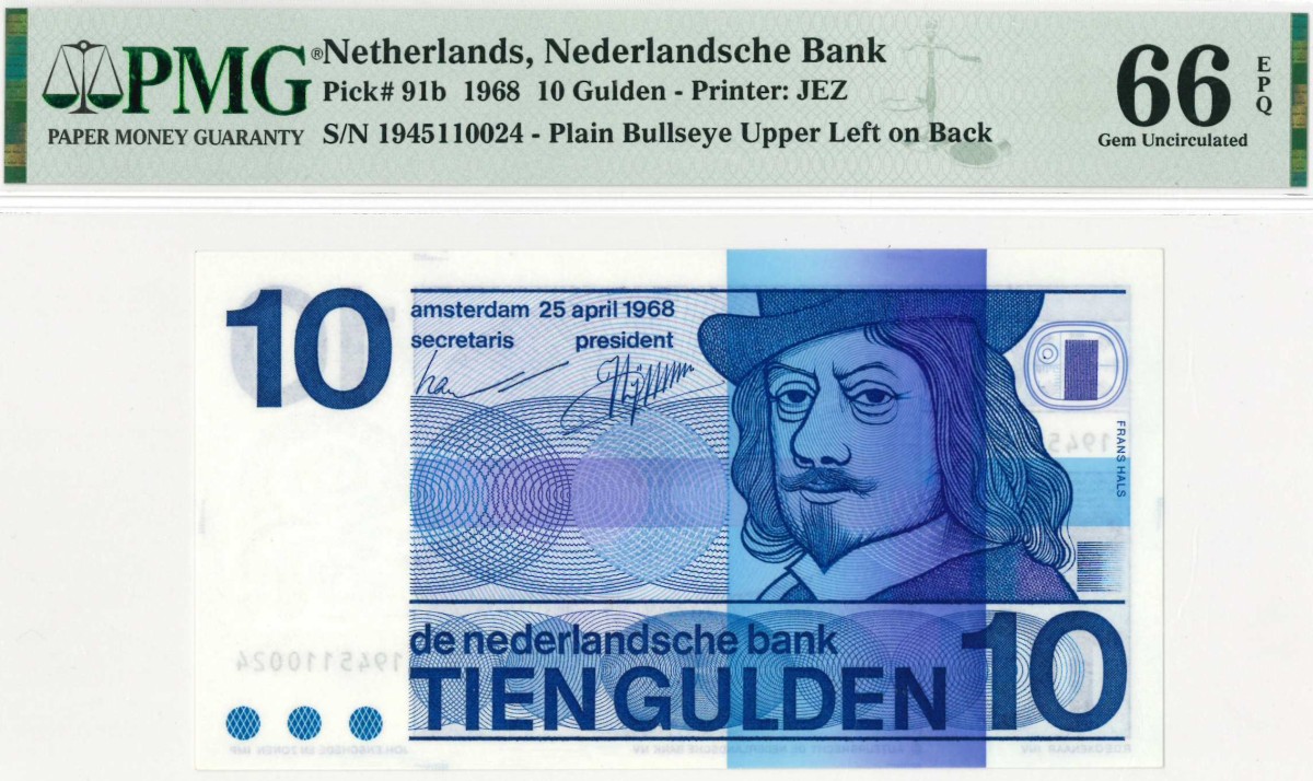 Nederland. 10 gulden . Bankbiljet. Type 1968. Type Frans Hals. - UNC.