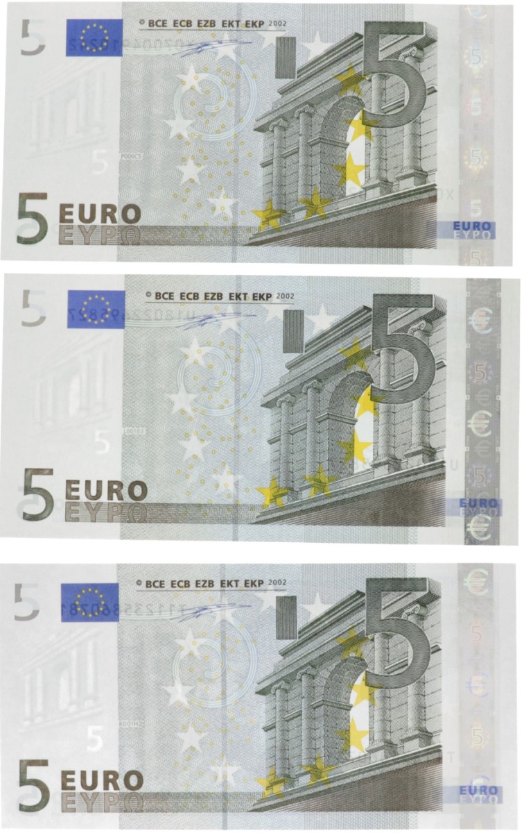 No reserve - Nederland. 5 euro . Bankbiljet. Type 2002. - UNC.