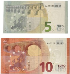 No reserve - Nederland. 5/10 euro. Bankbiljet. Type 2002. - UNC.