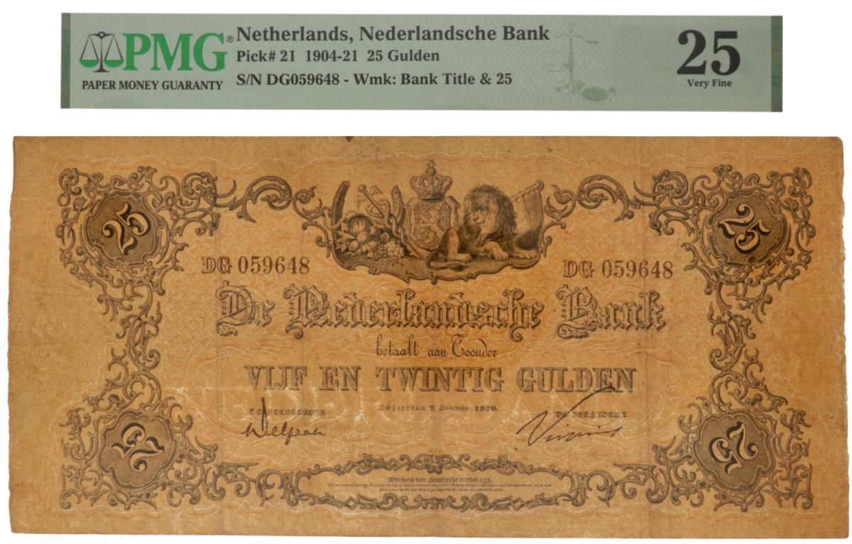 Nederland. 25 gulden . Bankbiljet. Type 1860. Type Geeltje. - Zeer Fraai.