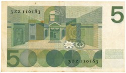 Nederland. 5 gulden . Bankbiljet. Type 1966. Type Vondel I. - Zeer Fraai -.