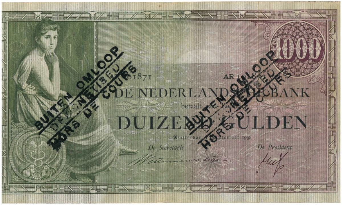 Nederland. 1000 gulden. Bankbiljet. Type 1926. Type Grietje Seel. - Zeer Fraai +.