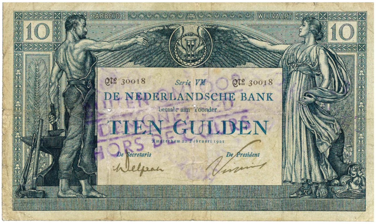 Nederland. 10 gulden . Bankbiljet. Type 1904. Type Arbeid en Welvaart I. - Fraai / Zeer Fraai.