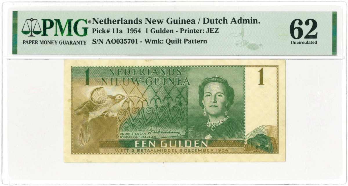 New Guinea. 1 gulden. Banknote. Type 1954. Type Juliana. - UNC.