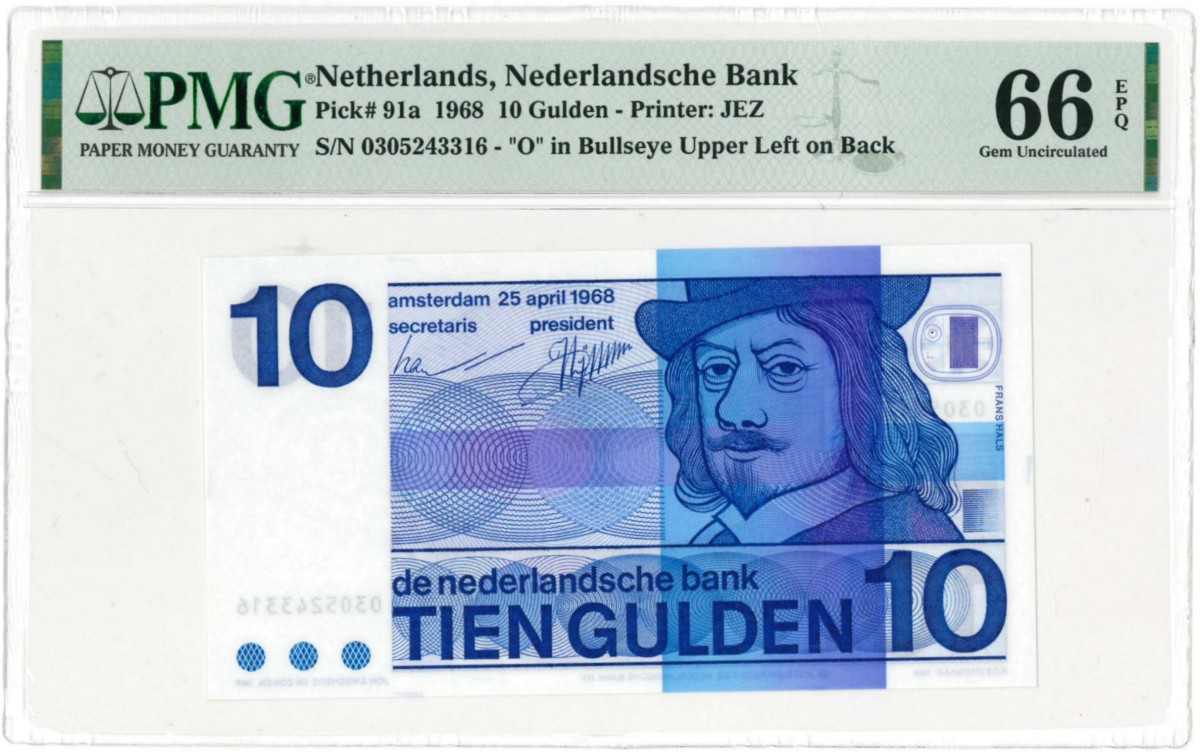 Nederland. 10 gulden. Bankbiljet. Type 1968. Type Frans Hals. - UNC.