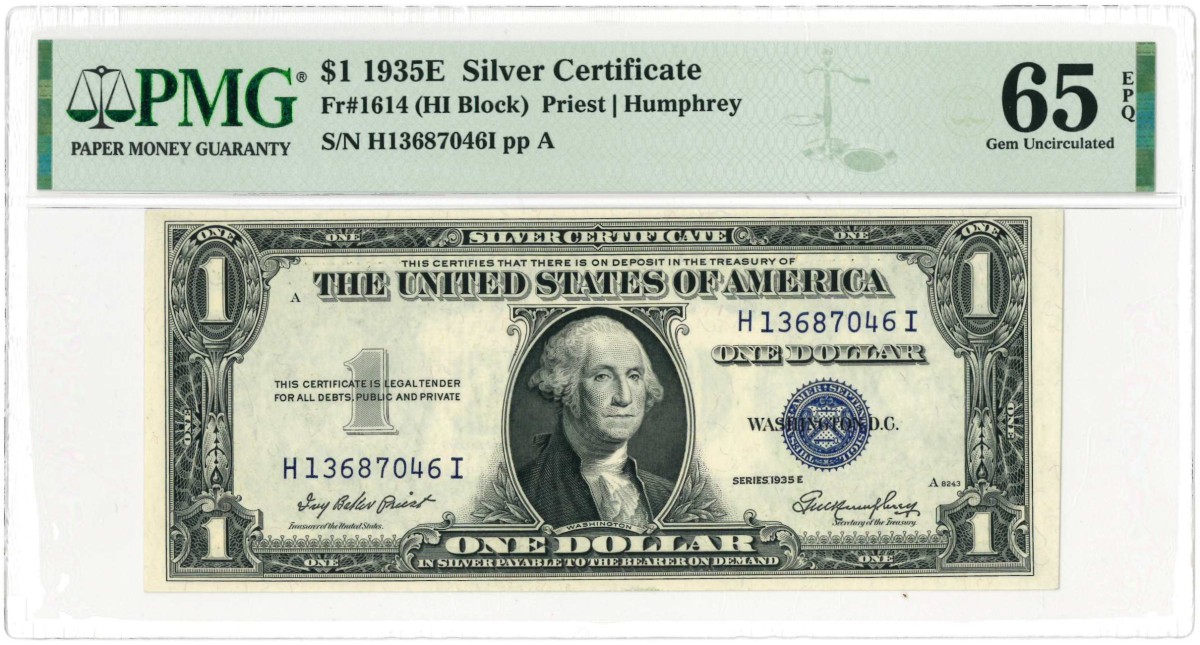 United States of America. 1 dollar. Banknote. Type 1935E. Type Humphrey. - UNC.