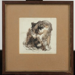 Theodorus (Dorus) van Oorschot (Schijndel, 1910 - 1989), Een convoluut van vijf schetsboekbladen met voorstellingen van dieren.