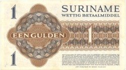 Suriname. 1 gulden. Zilverbon. Type 1950. - Extremely fine.