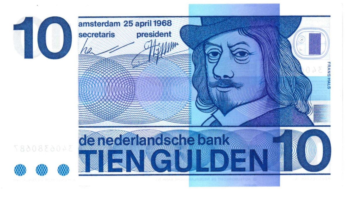 Nederland. 10 gulden. Bankbiljet. Type 1968. Type Frans Hals. - UNC.