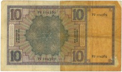 Nederland. 10 gulden. Bankbiljet. Type 1924. Type Zeeuws meisje. - Fraai -.