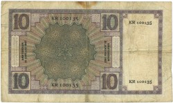 Nederland. 10 gulden. Bankbiljet. Type 1924. Type Zeeuws meisje. - Fraai -.