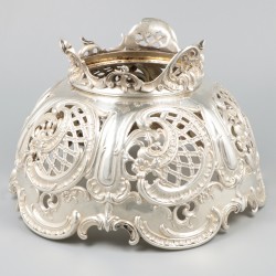 Pronkschaal / fruitschaal zilver.