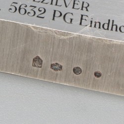 4-delig lot prijsschilden zilver.