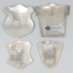 4-delig lot prijsschilden zilver.