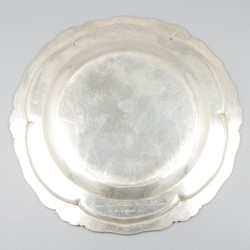 Dinerbord (Lieutenant Comte Cornet de Ways Ruart) zilver.