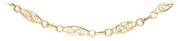 18K Geelgouden collier met filigrain schakels.