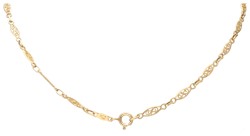 18K Geelgouden collier met filigrain schakels.