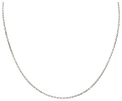 Damiani 18K witgouden collier met schuifje bezet met ca. 0.45 ct. diamant.