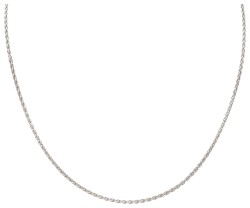 Damiani 18K witgouden collier met schuifje bezet met ca. 0.45 ct. diamant.