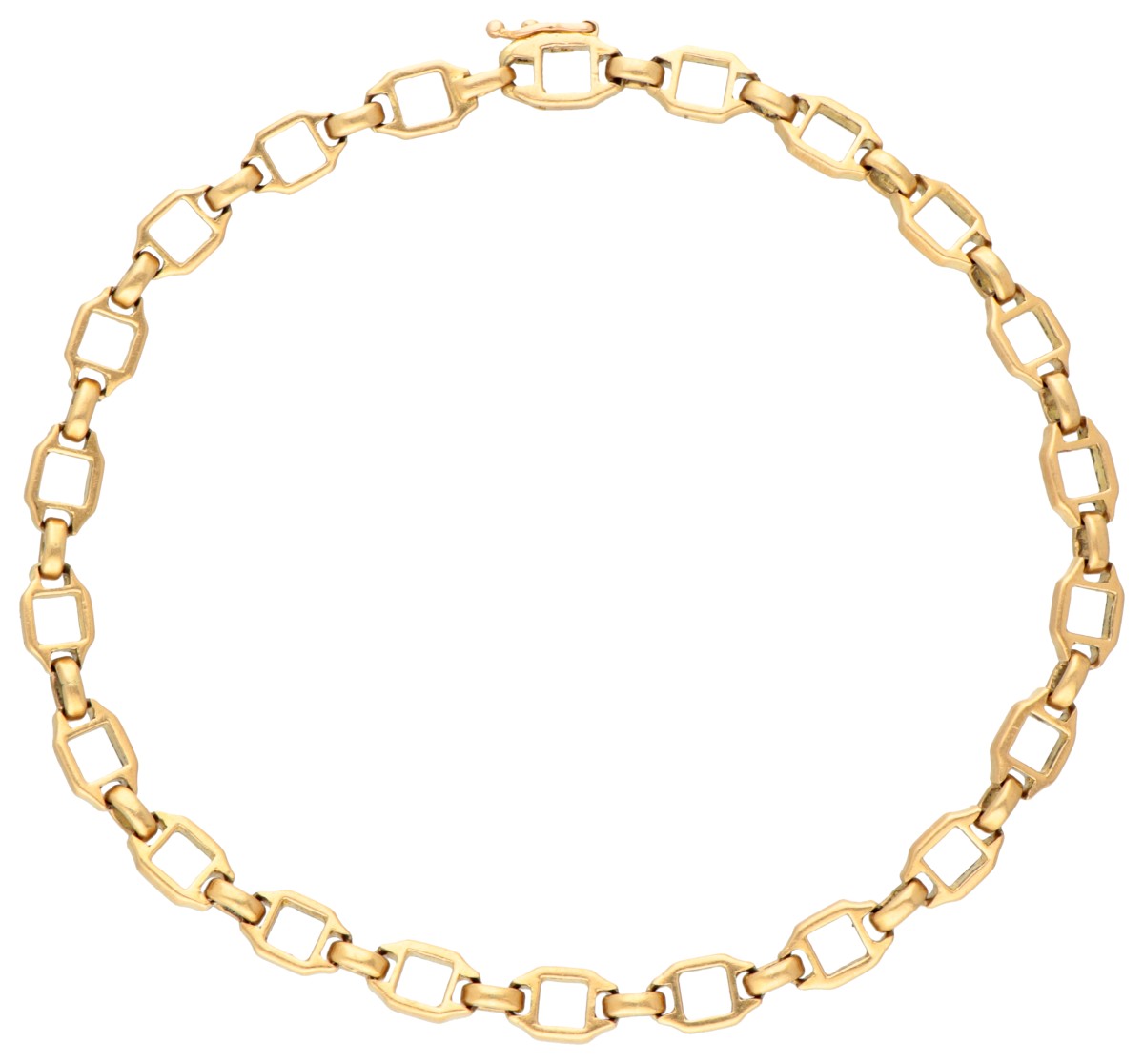  Cartier vintage 18 kt. geelgouden 'Santos' schakelarmband.