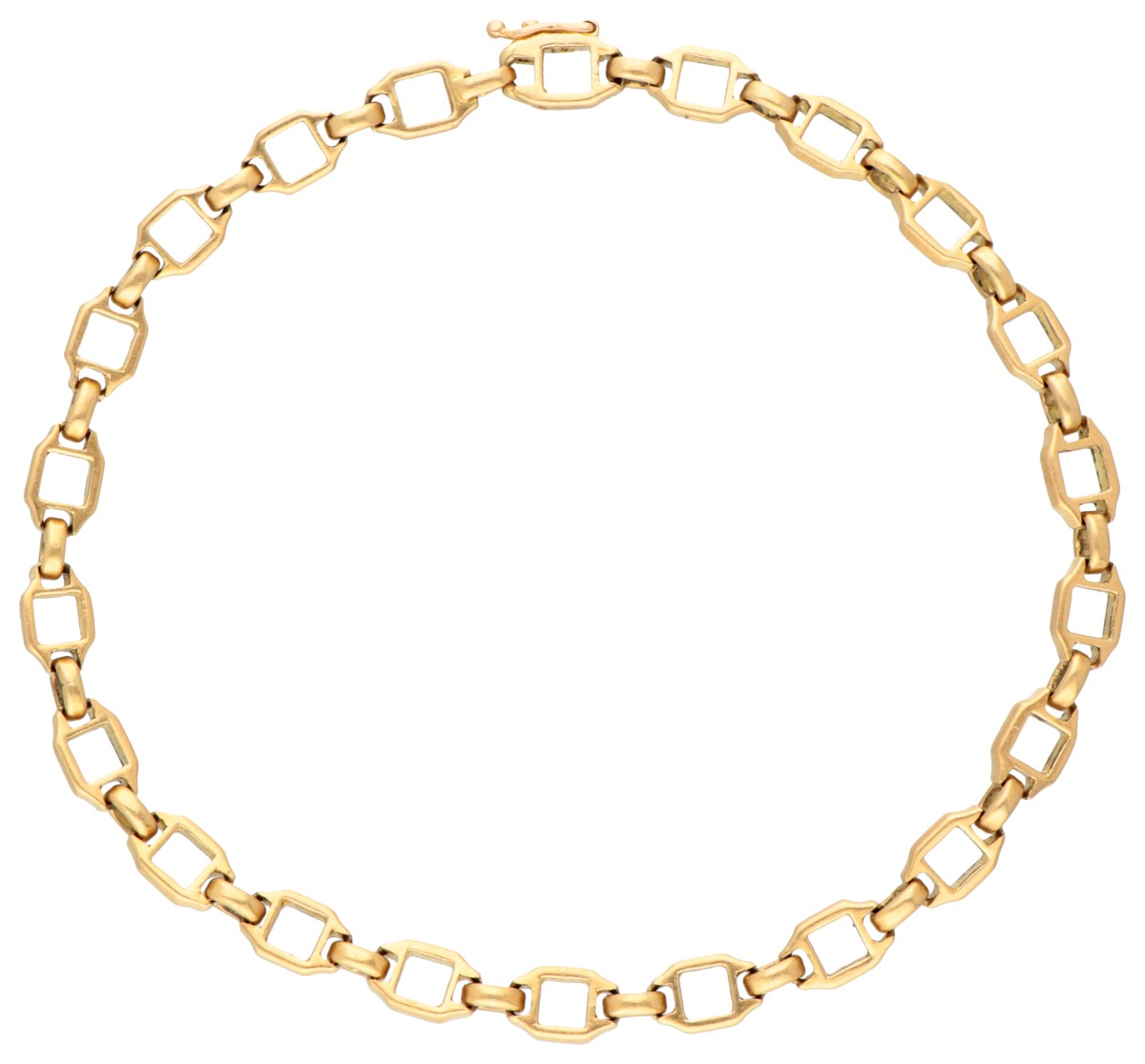  Cartier vintage 18 kt. geelgouden 'Santos' schakelarmband.