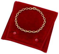  Cartier vintage 18 kt. geelgouden 'Santos' schakelarmband.