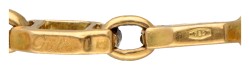  Cartier vintage 18 kt. geelgouden 'Santos' schakelarmband.