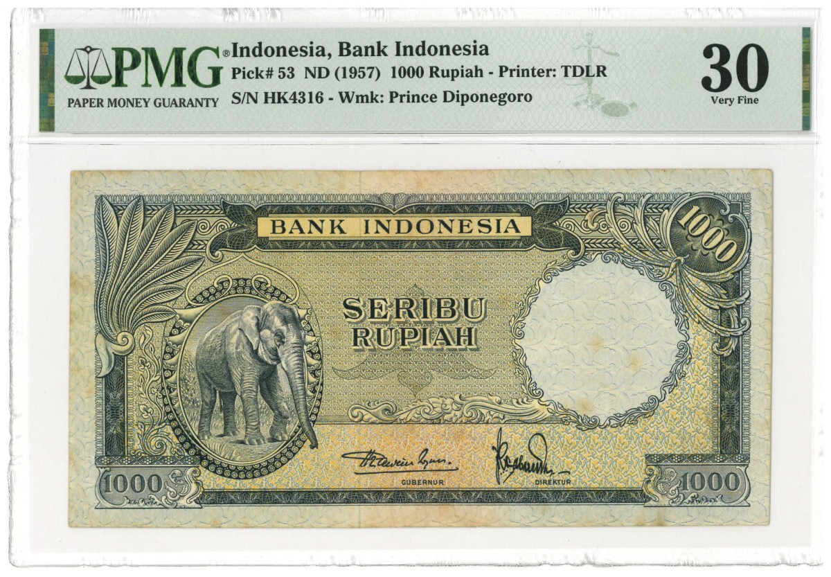 Indonesia. 1000 rupiah. Banknote. Type 1957. - Very fine.