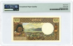 Tahiti. 100 francs. Banknote. Type 1973. - UNC.