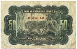 Belgium-Congo. 50 francs. Banknote. Type 1949. - Very fine -.