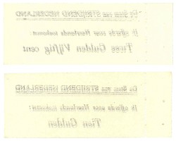 Nederland. 2½ en 10 gulden. Waardebon. Type 1940-1944. Type Strijdend Nederland. - Zeer Fraai.