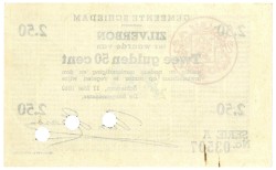 Nederland. 2½ gulden. Zilverbon. Type 1940. Type Schiedam. - Prachtig +.
