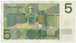 Nederland. 5 gulden. Bankbiljet. Type 1966. Type Vondel I. - Zeer Fraai -.