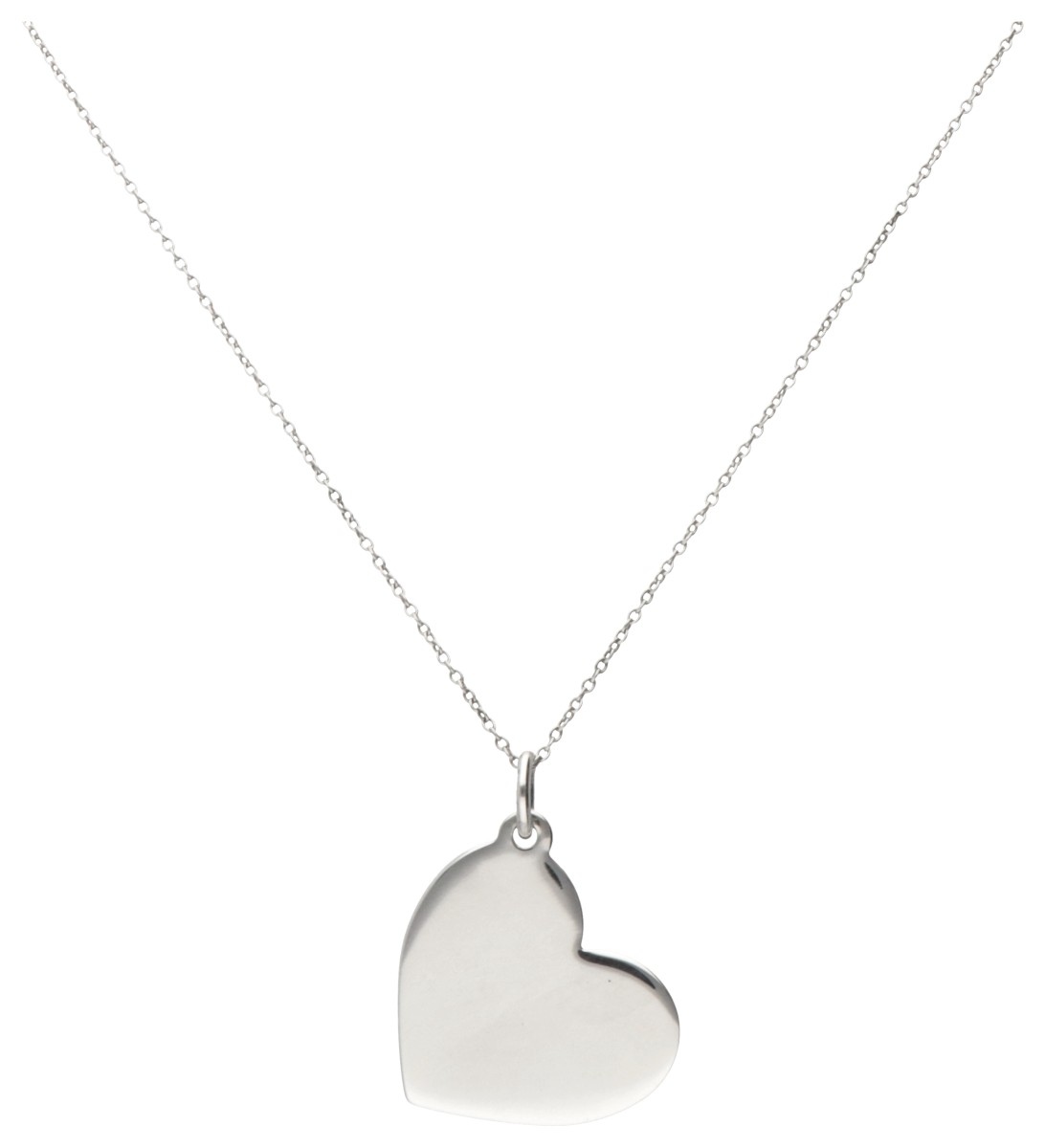 Tiffany & Co. zilveren collier met 'Full Heart' hanger.