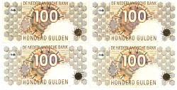 Nederland. 10x 100 gulden. Bankbiljet. Type 1992. Type Steenuil. - Zeer Fraai.