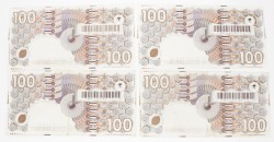 Nederland. 10x 100 gulden. Bankbiljet. Type 1992. Type Steenuil. - Zeer Fraai.