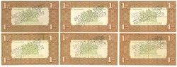 Nederland. 6x 1 gulden. Zilverbon. Type 1938. - Zeer Fraai +.