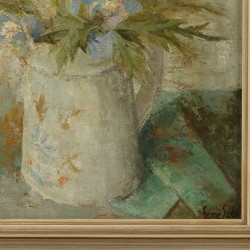 Ferrie Salat (?), 20e eeuw. Een stilleven van bloemen in een kan.