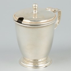 Mosterdpot zilver.